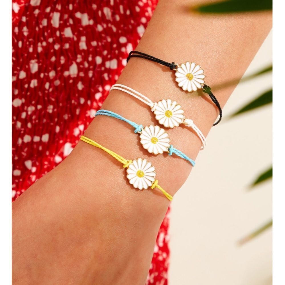 Four Daisy Bracelets 